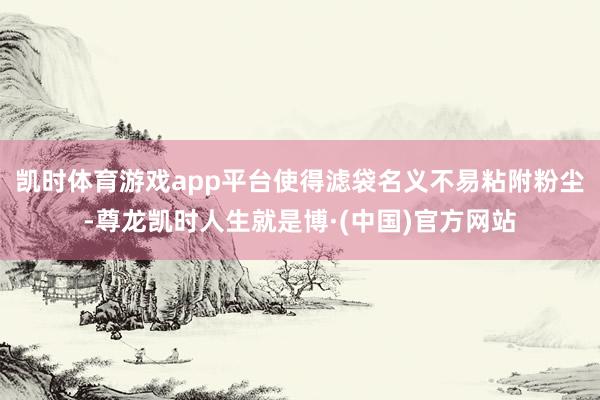 凯时体育游戏app平台使得滤袋名义不易粘附粉尘-尊龙凯时人生就是博·(中国)官方网站