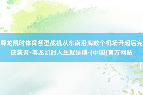 尊龙凯时体育各型战机从东南沿海数个机场升起后完成集聚-尊龙凯时人生就是博·(中国)官方网站