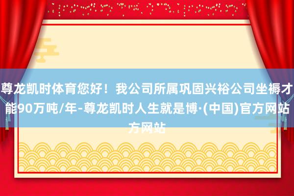 尊龙凯时体育您好！我公司所属巩固兴裕公司坐褥才能90万吨/年-尊龙凯时人生就是博·(中国)官方网站