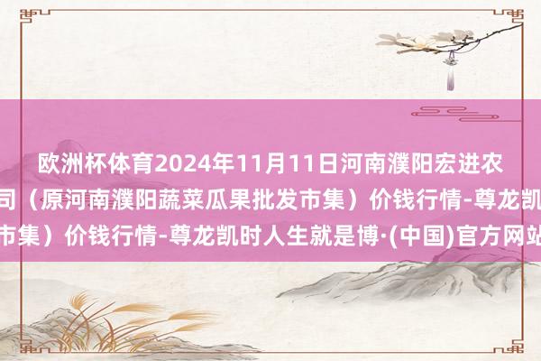 欧洲杯体育2024年11月11日河南濮阳宏进农副居品批发市集有限公司（原河南濮阳蔬菜瓜果批发市集）价钱行情-尊龙凯时人生就是博·(中国)官方网站