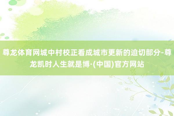 尊龙体育网城中村校正看成城市更新的迫切部分-尊龙凯时人生就是博·(中国)官方网站