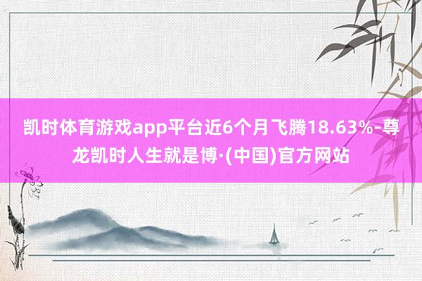 凯时体育游戏app平台近6个月飞腾18.63%-尊龙凯时人生就是博·(中国)官方网站