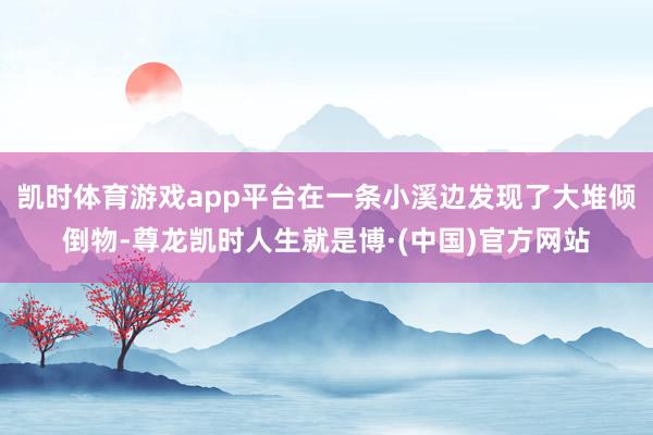 凯时体育游戏app平台在一条小溪边发现了大堆倾倒物-尊龙凯时人生就是博·(中国)官方网站