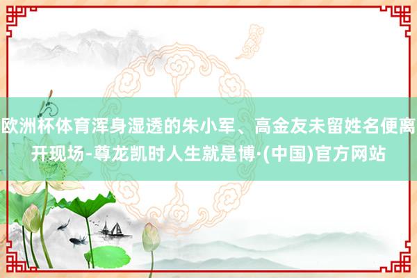 欧洲杯体育浑身湿透的朱小军、高金友未留姓名便离开现场-尊龙凯时人生就是博·(中国)官方网站