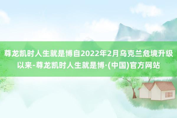 尊龙凯时人生就是博自2022年2月乌克兰危境升级以来-尊龙凯时人生就是博·(中国)官方网站