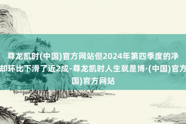 尊龙凯时(中国)官方网站但2024年第四季度的净利润却环比下滑了近2成-尊龙凯时人生就是博·(中国)官方网站