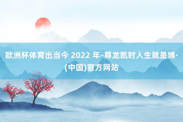欧洲杯体育出当今 2022 年-尊龙凯时人生就是博·(中国)官方网站